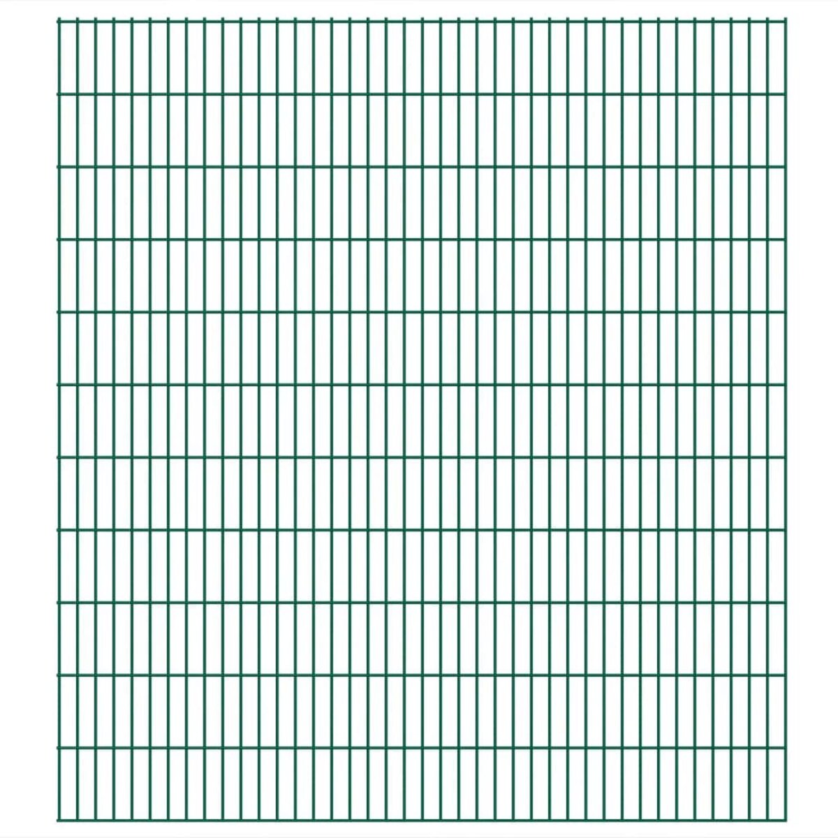 VIDAXL Panneaux de cloture de jardin 2D 2,008x2,23 m 20 m total Vert