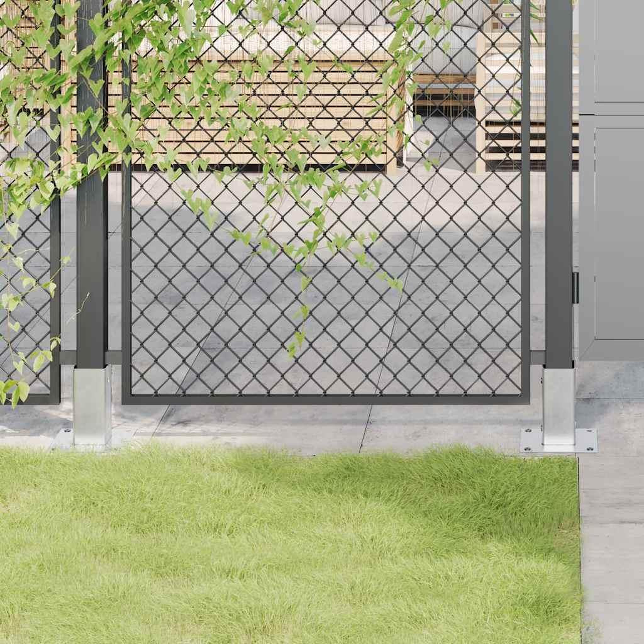 VIDAXL Bases de poteau carrees 12 pcs argent 71x71 mm acier galvanise
