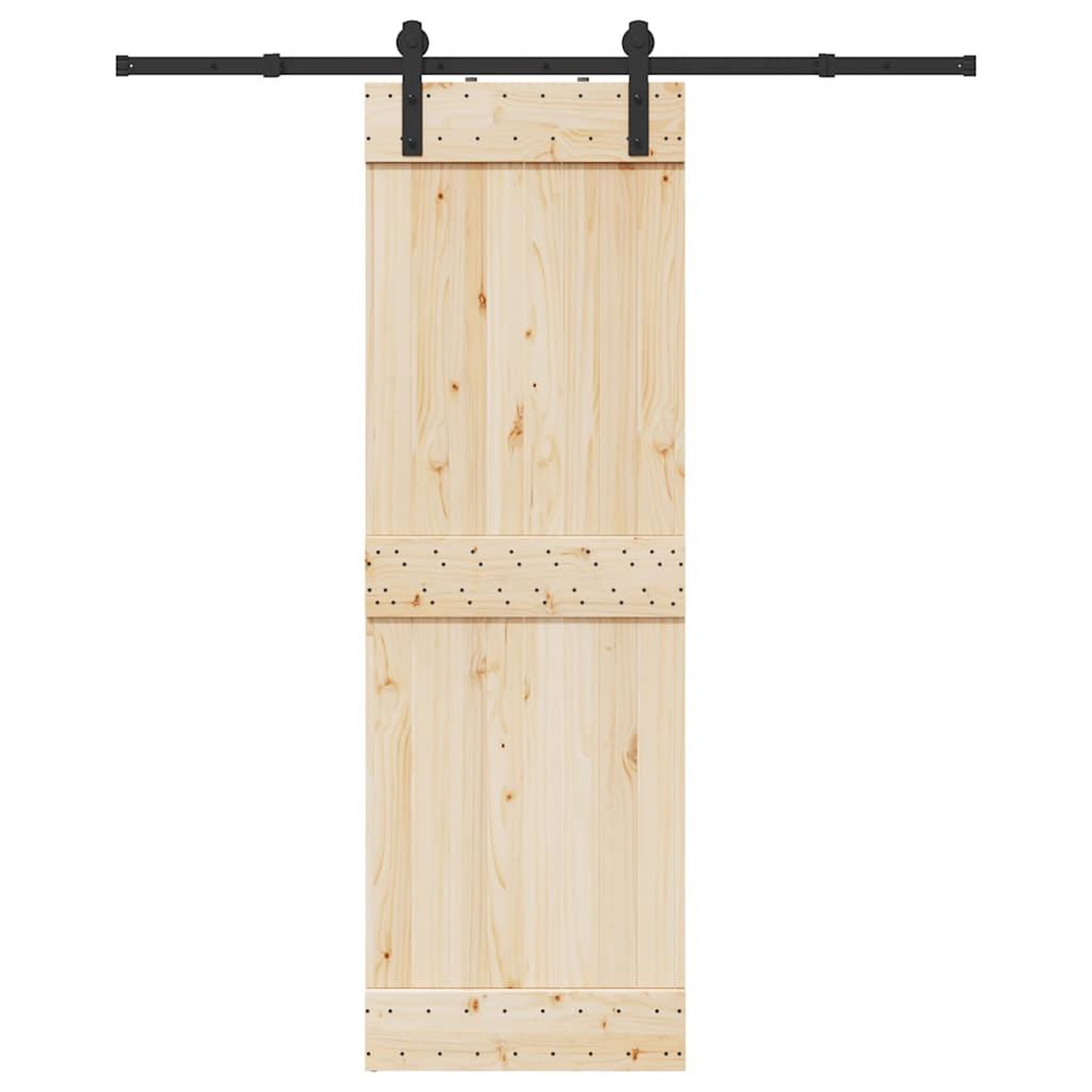 VIDAXL Kit de quincaillerie de porte coulissante 183 cm Acier Noir