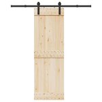 VIDAXL Kit de quincaillerie de porte coulissante 183 cm Acier Noir