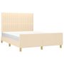 Voir la diapositive 3 : VIDAXL Cadre de lit sans matelas creme 140x200 cm tissu