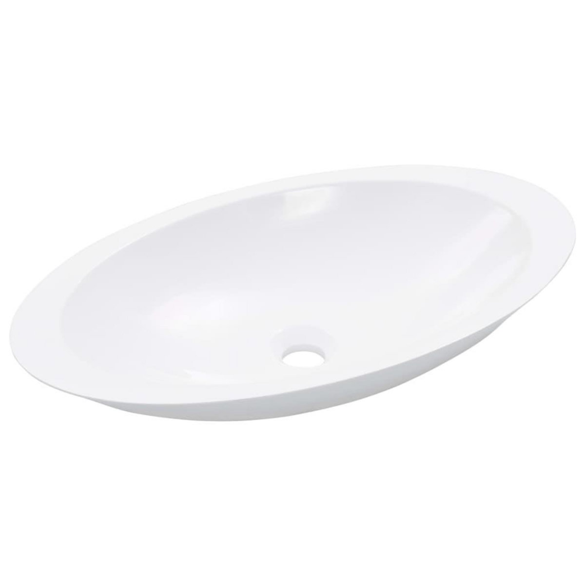 VIDAXL Lavabo 59,3x35,1x10,7 cm Fonte minerale/marbre Blanc