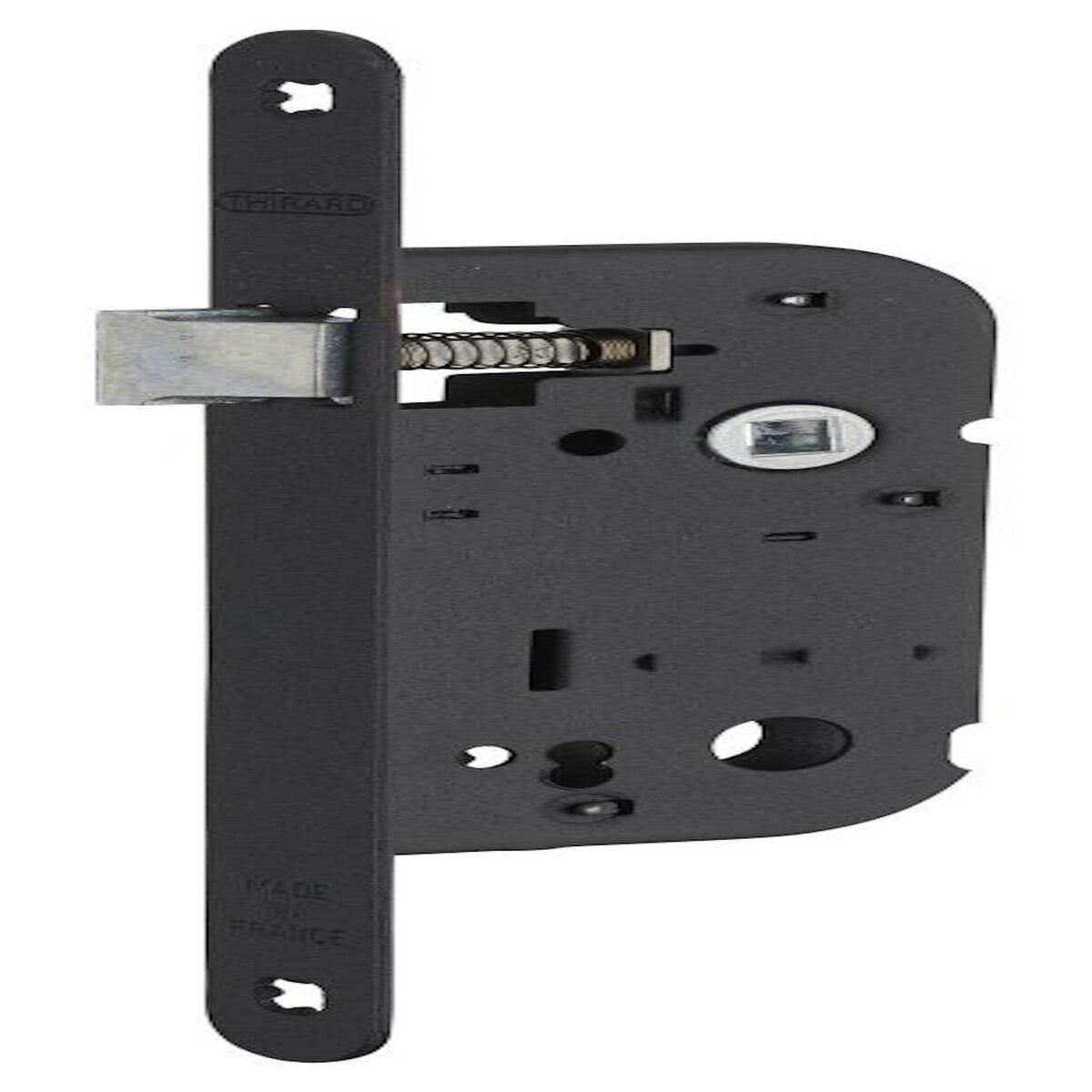 THIRARD Serrure à encastrer réversible, axe 40x70 mm bec de cane, finition noir
