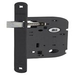 THIRARD Serrure à encastrer réversible, axe 40x70 mm bec de cane, finition noir