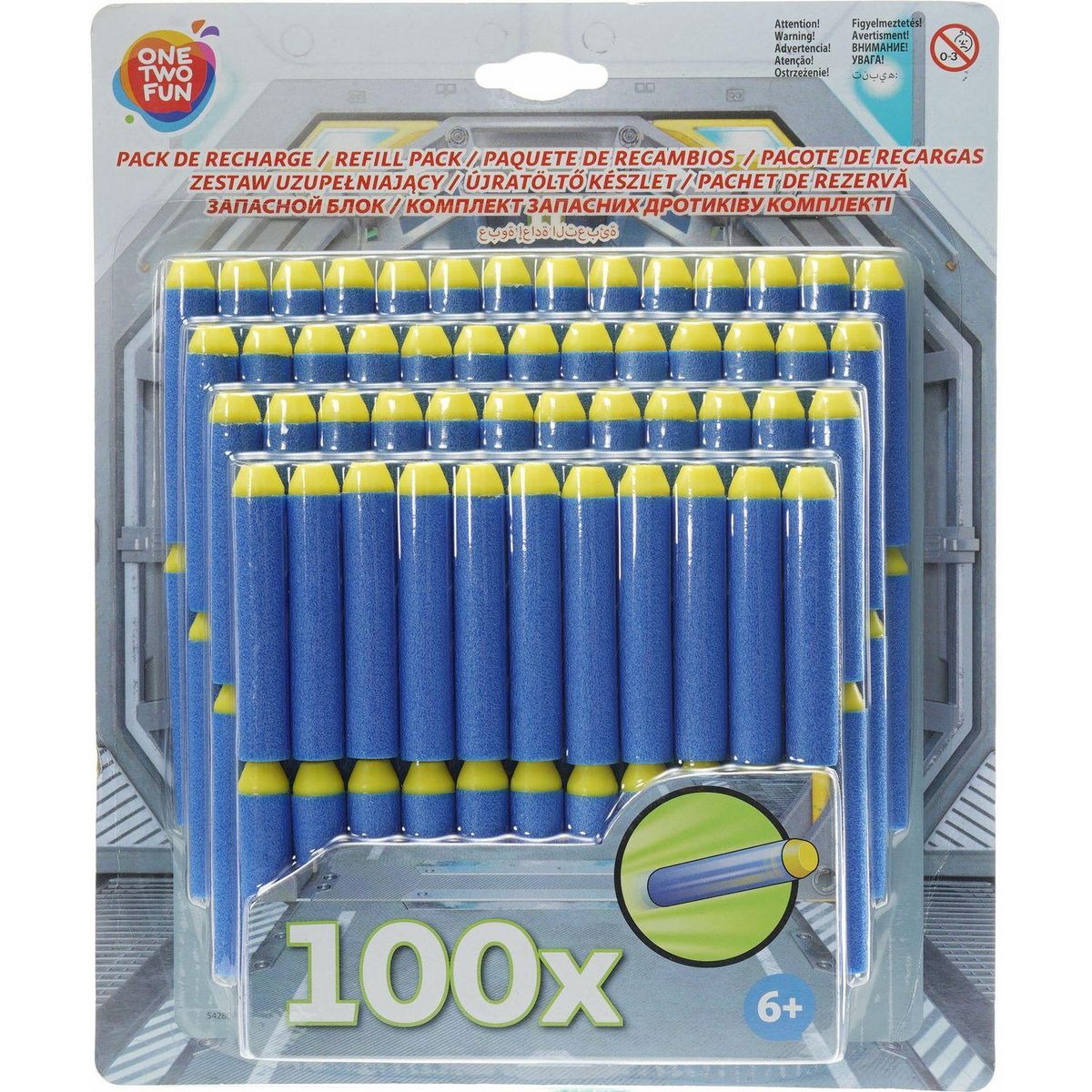 One Two Fun Pack de 100 fléchettes 