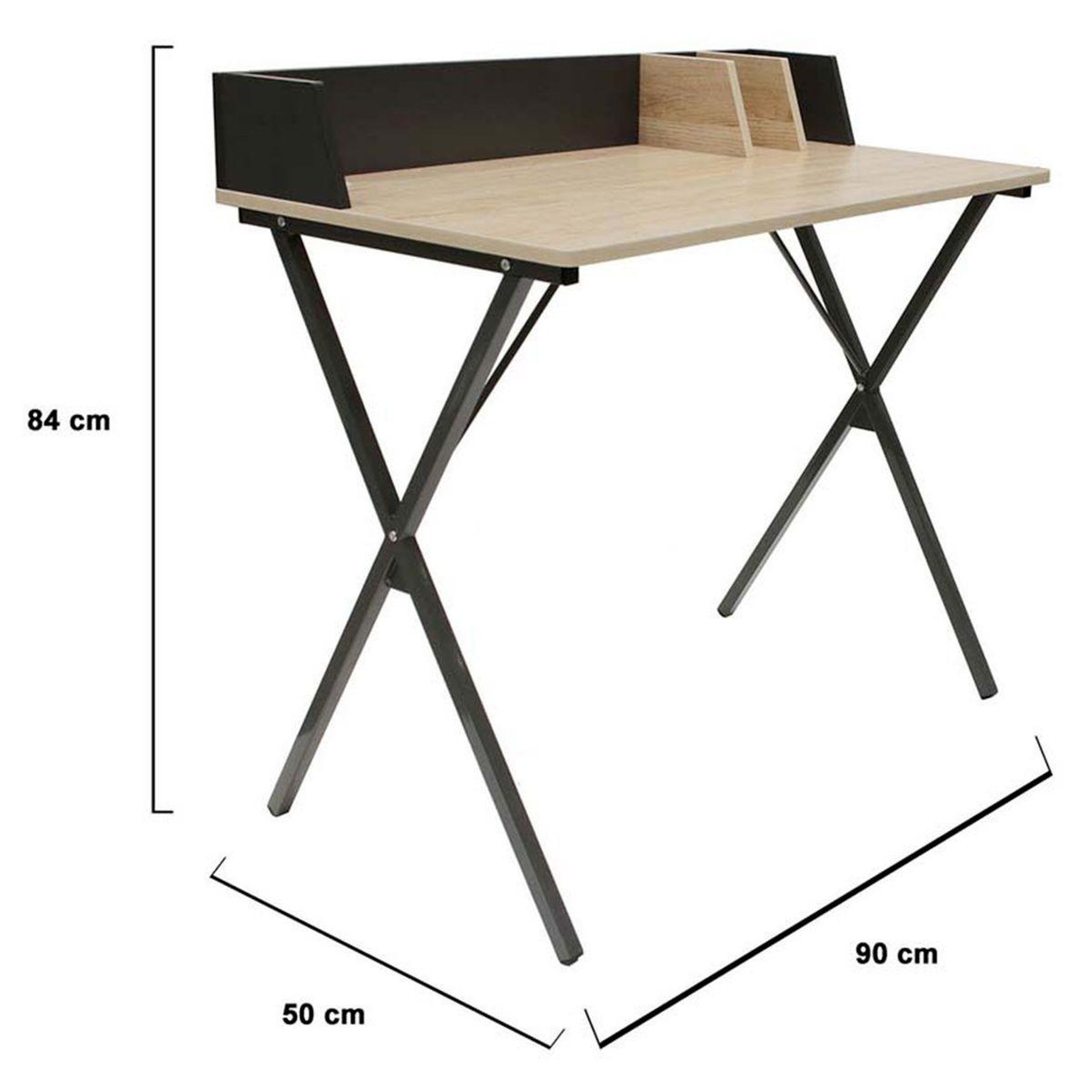 Voir la diapositive 2 : The Home Deco Factory Bureau design  brice  90cm noir