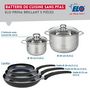 Voir la diapositive 2 : ELO Ensemble de 3 Poêles de cuisson 24, 28 et 32 cm et 2 faitouts 16 et 24 cm Elo Prima Brillant