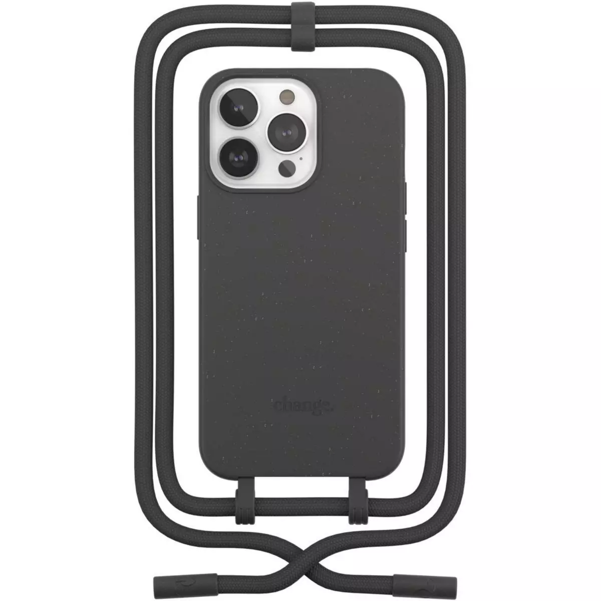 WOODCESSORIES Etui avec cordon iPhone 13 Pro Max Tour de cou noir