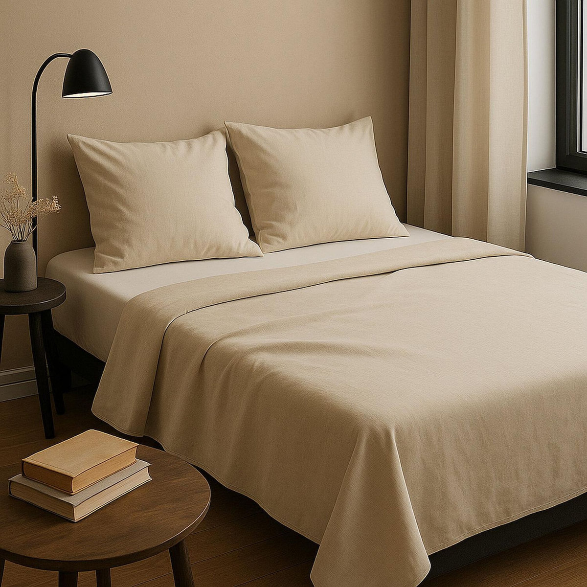 Home collection Drap plat 100% coton uni