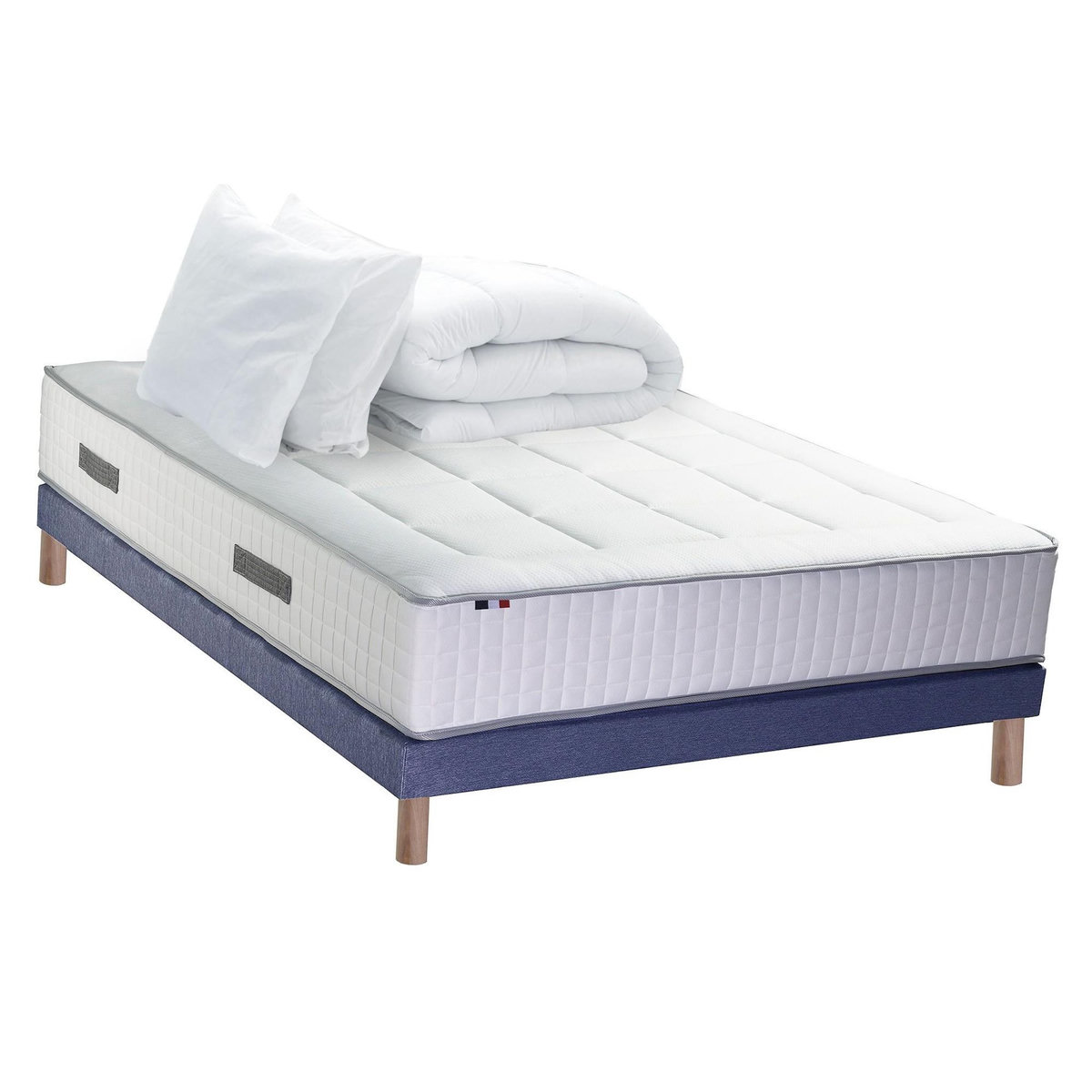IDLITERIE Ensemble BELLAGIO 2, matelas mémoire de forme, sommier et couette