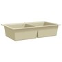 Voir la diapositive 2 : VIDAXL Evier de cuisine Granit Double lavabo Beige