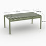 Voir la diapositive 4 : Rendez vous déco Table basse de jardin en plastique vert kaki-Téa