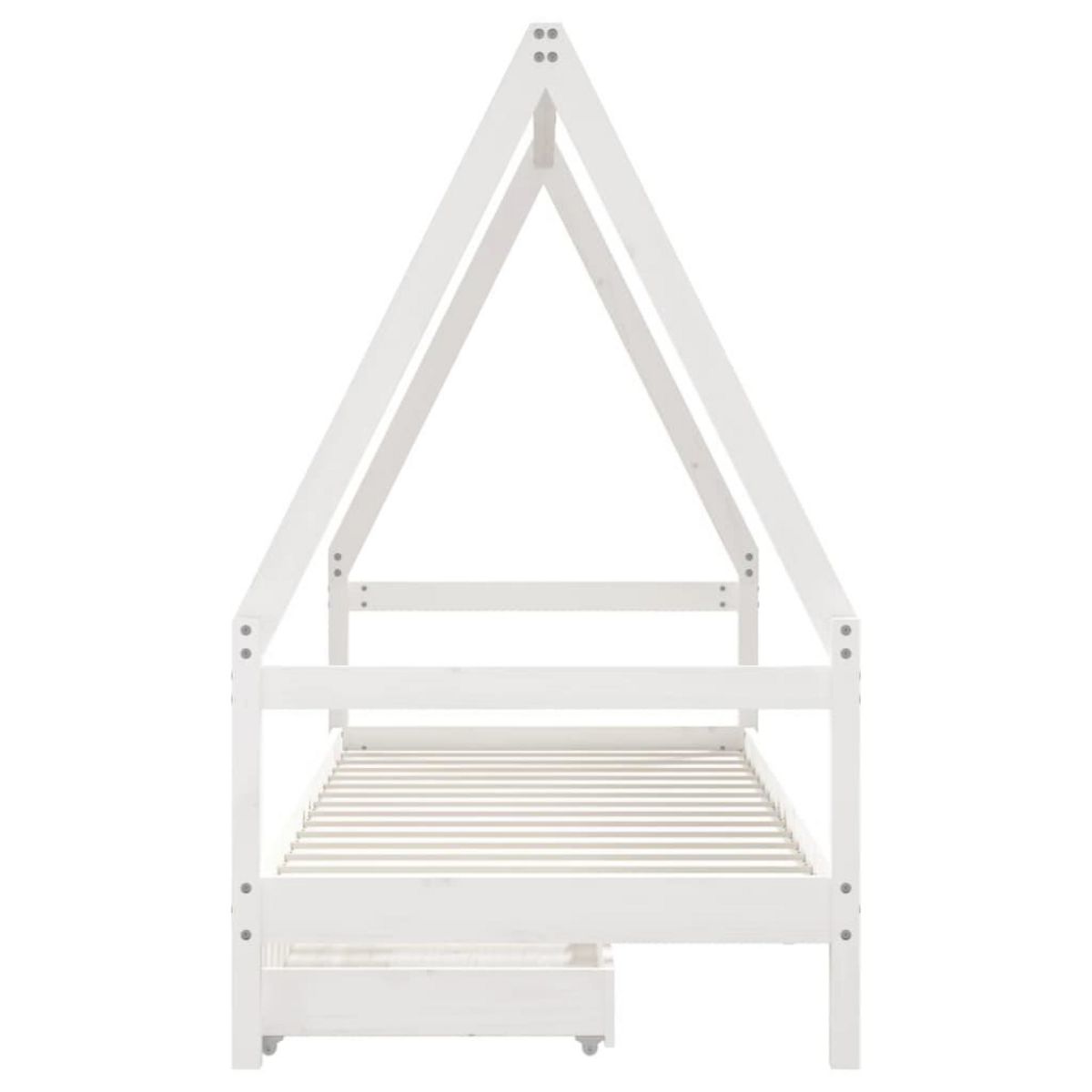 VIDAXL Cadre de lit enfant tiroirs blanc 80x200 cm bois de pin massif