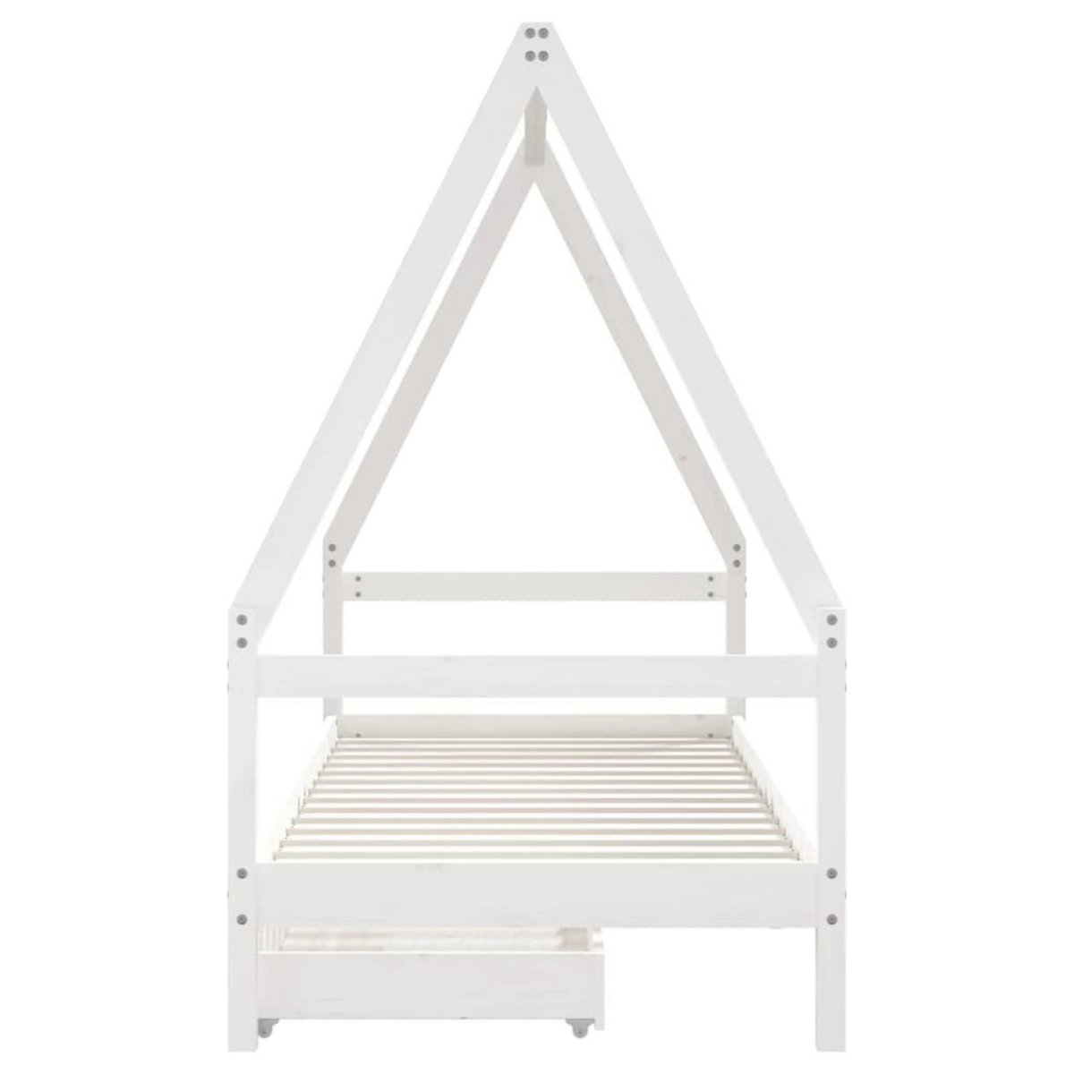 VIDAXL Cadre de lit enfant tiroirs blanc 80x200 cm bois de pin massif