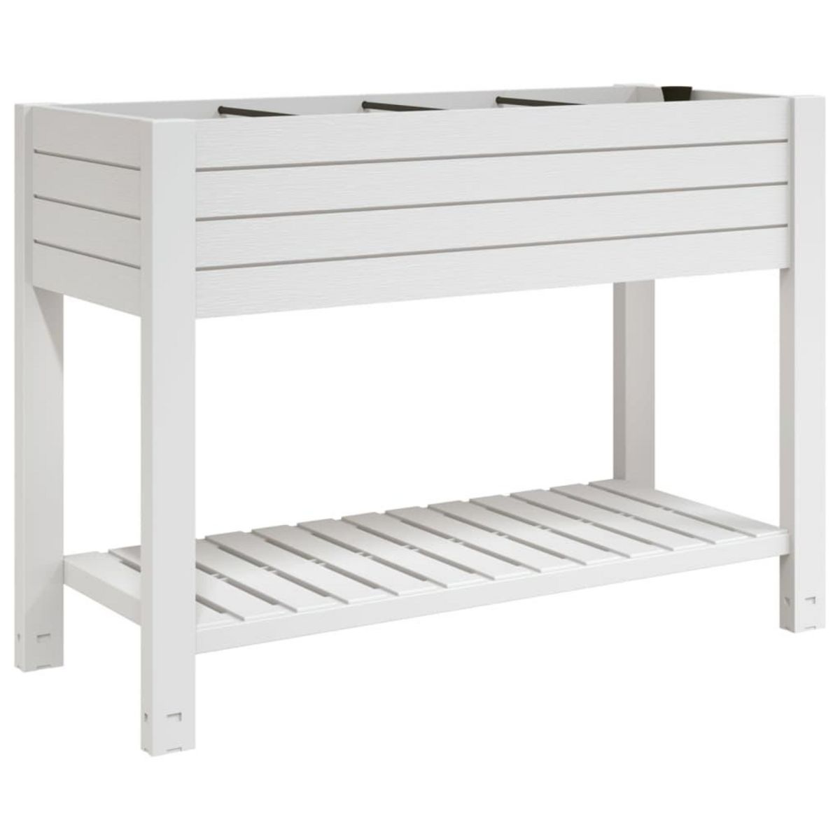 VIDAXL Lit sureleve de jardin blanc 110x45x79 cm polypropylene