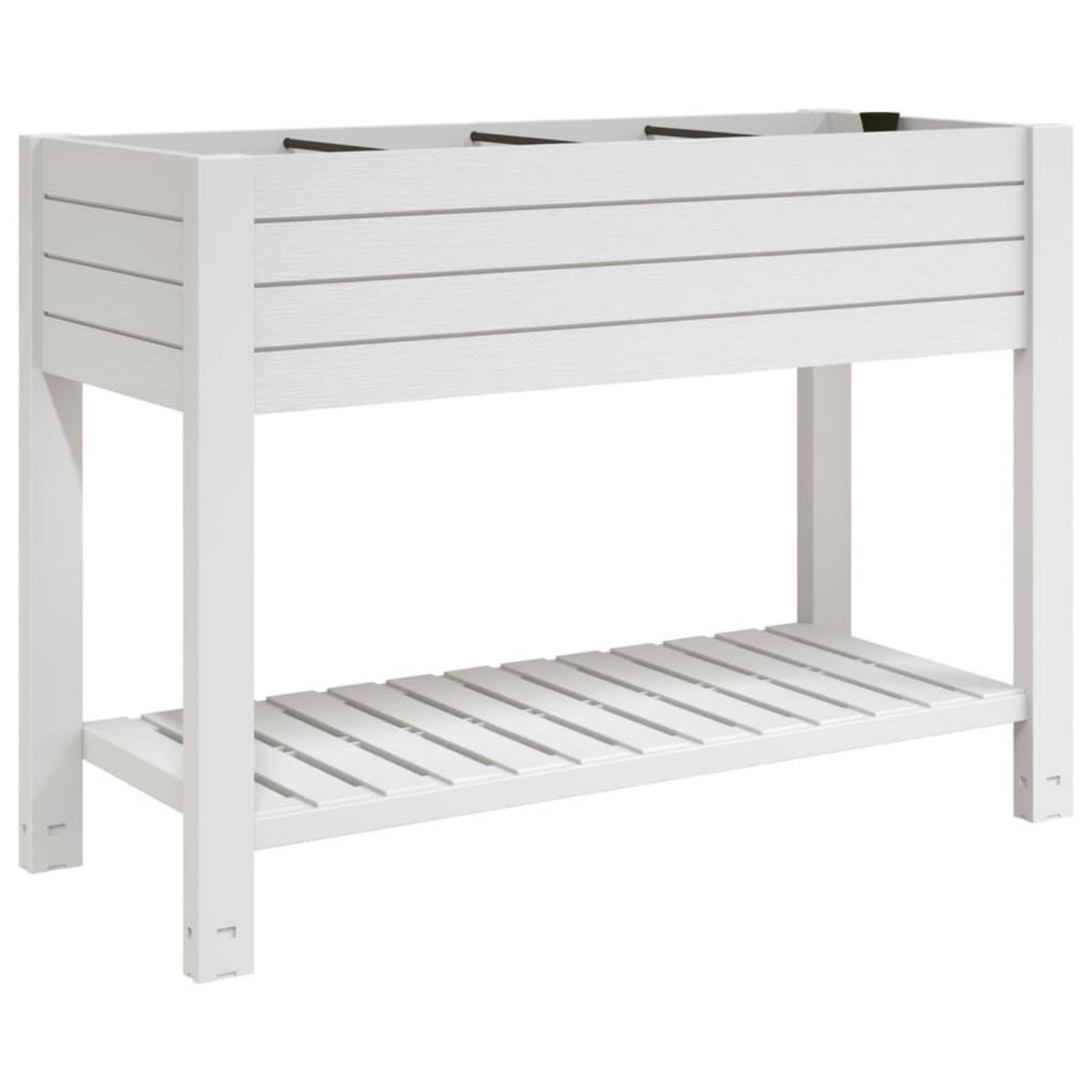 VIDAXL Lit sureleve de jardin blanc 110x45x79 cm polypropylene