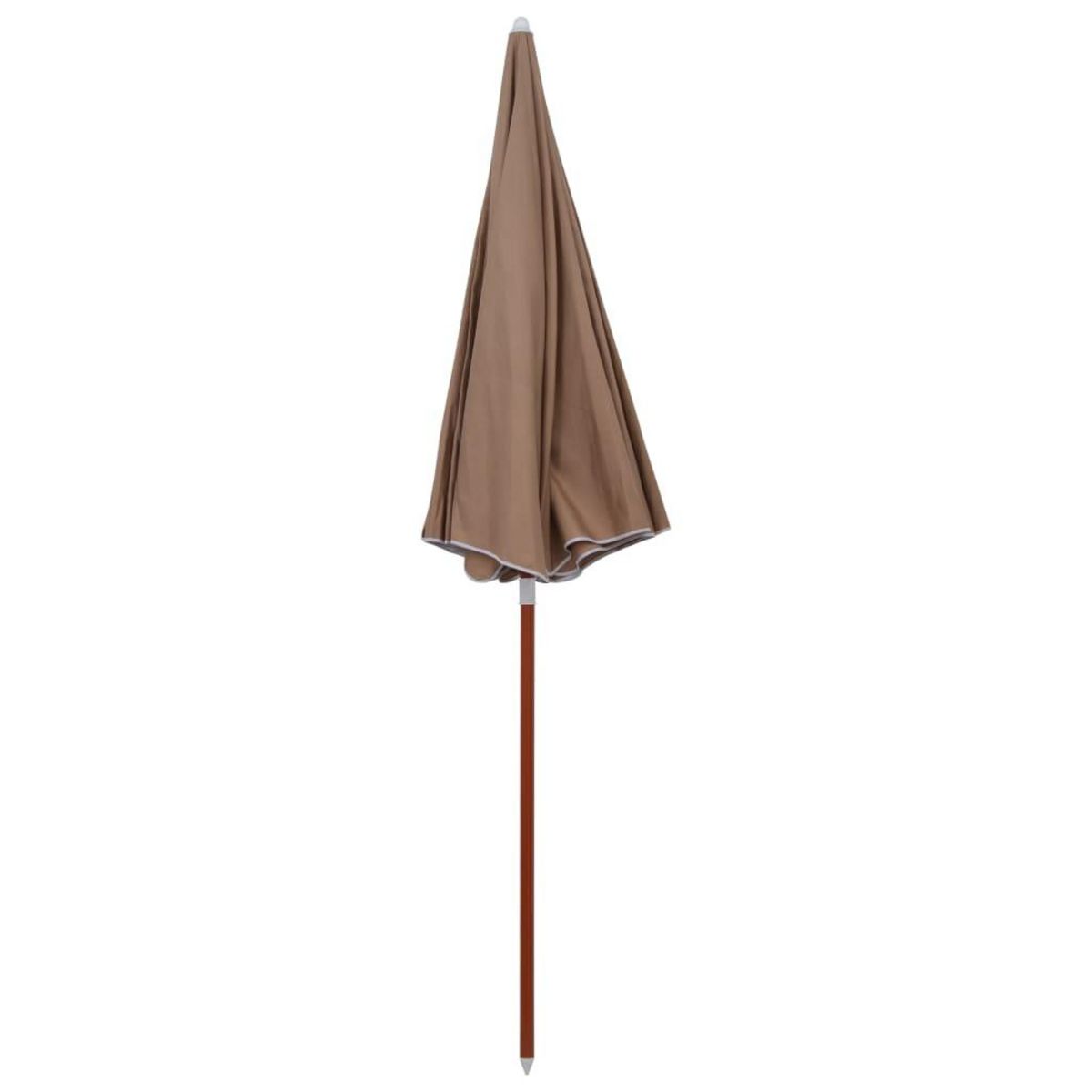 VIDAXL Parasol de jardin avec mat en acier 240 cm taupe
