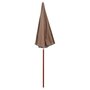 Voir la diapositive 2 : VIDAXL Parasol de jardin avec mat en acier 240 cm taupe