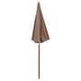 Voir la diapositive 2 : VIDAXL Parasol de jardin avec mat en acier 240 cm taupe