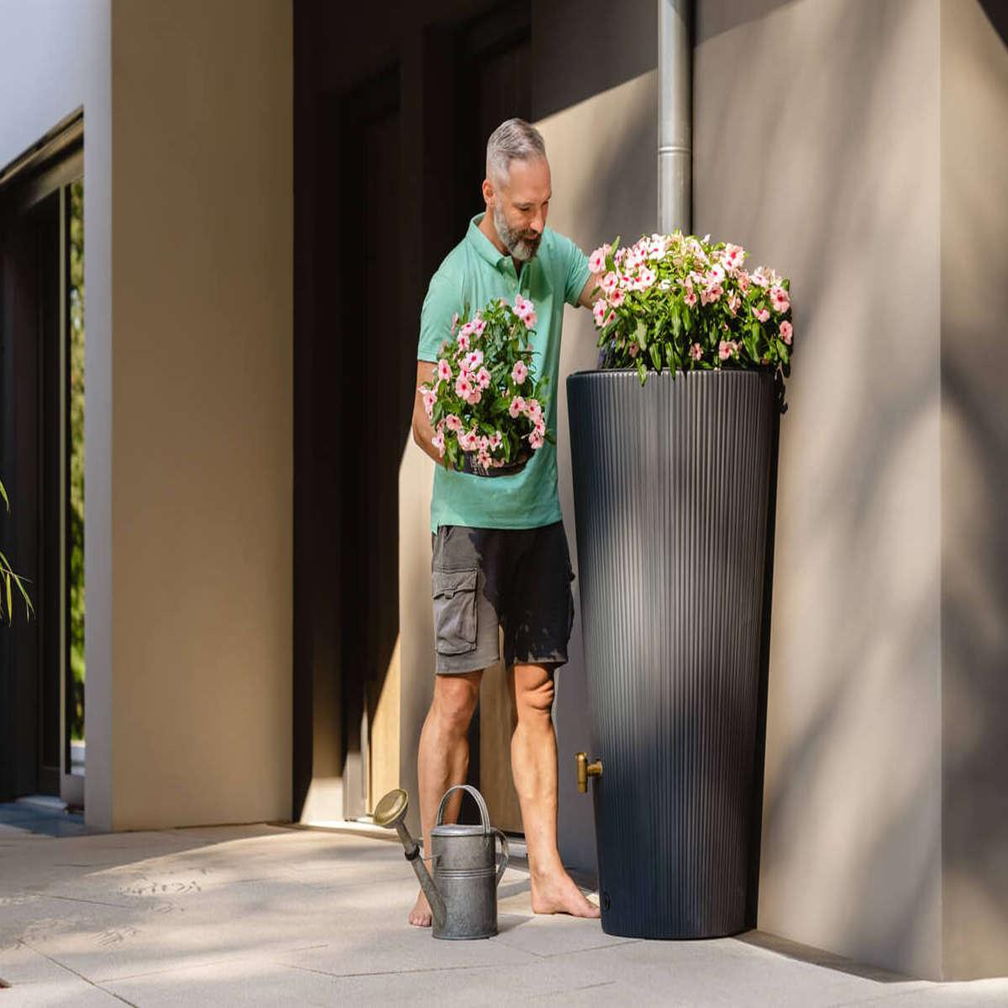 Voir la diapositive 2 : Garantia Récupérateur d'eau de pluie linus 2 en 1 220 l - garantia