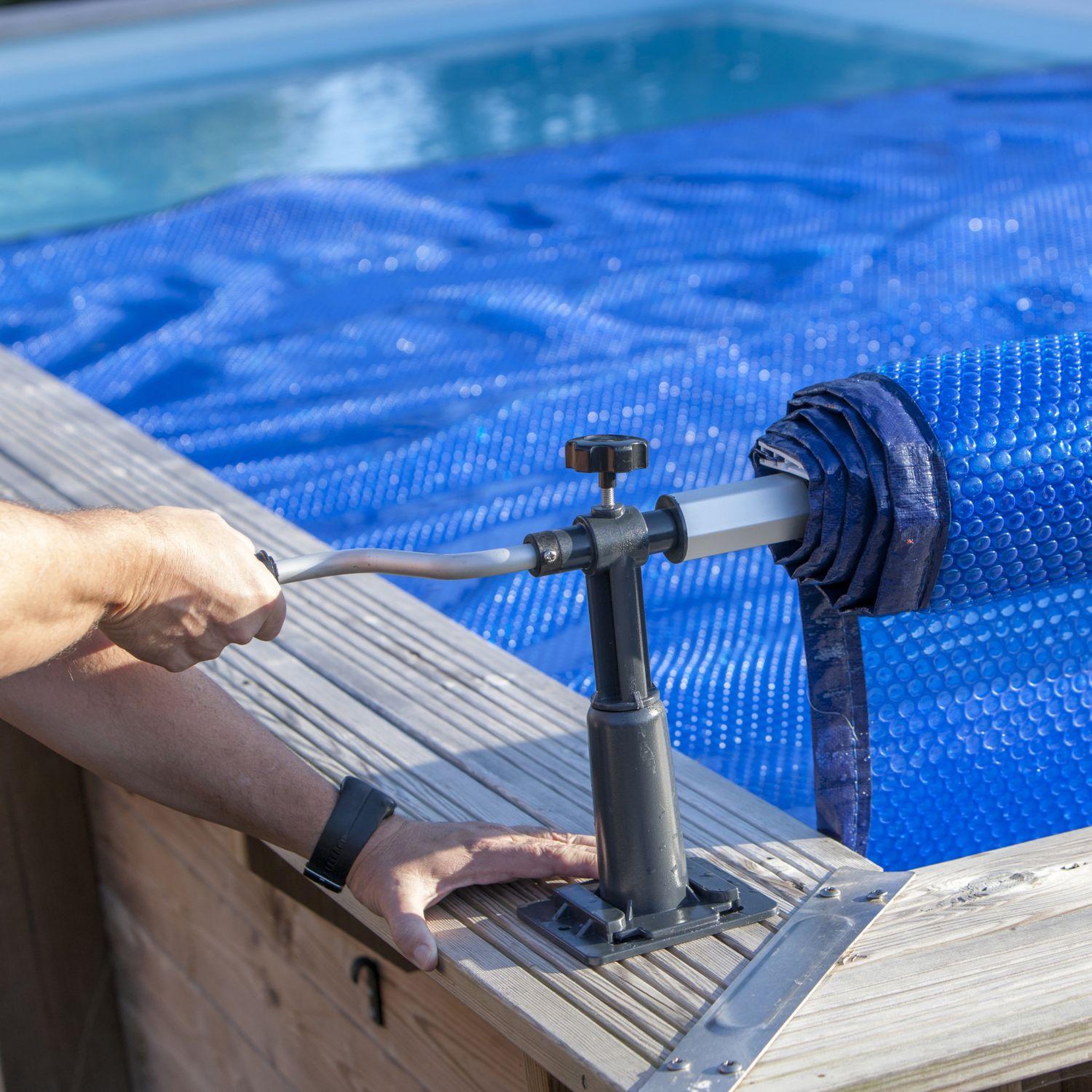 Voir la diapositive 5 : GRE Enrouleur pour piscine hors-sol - Jusqu'à 5-80m