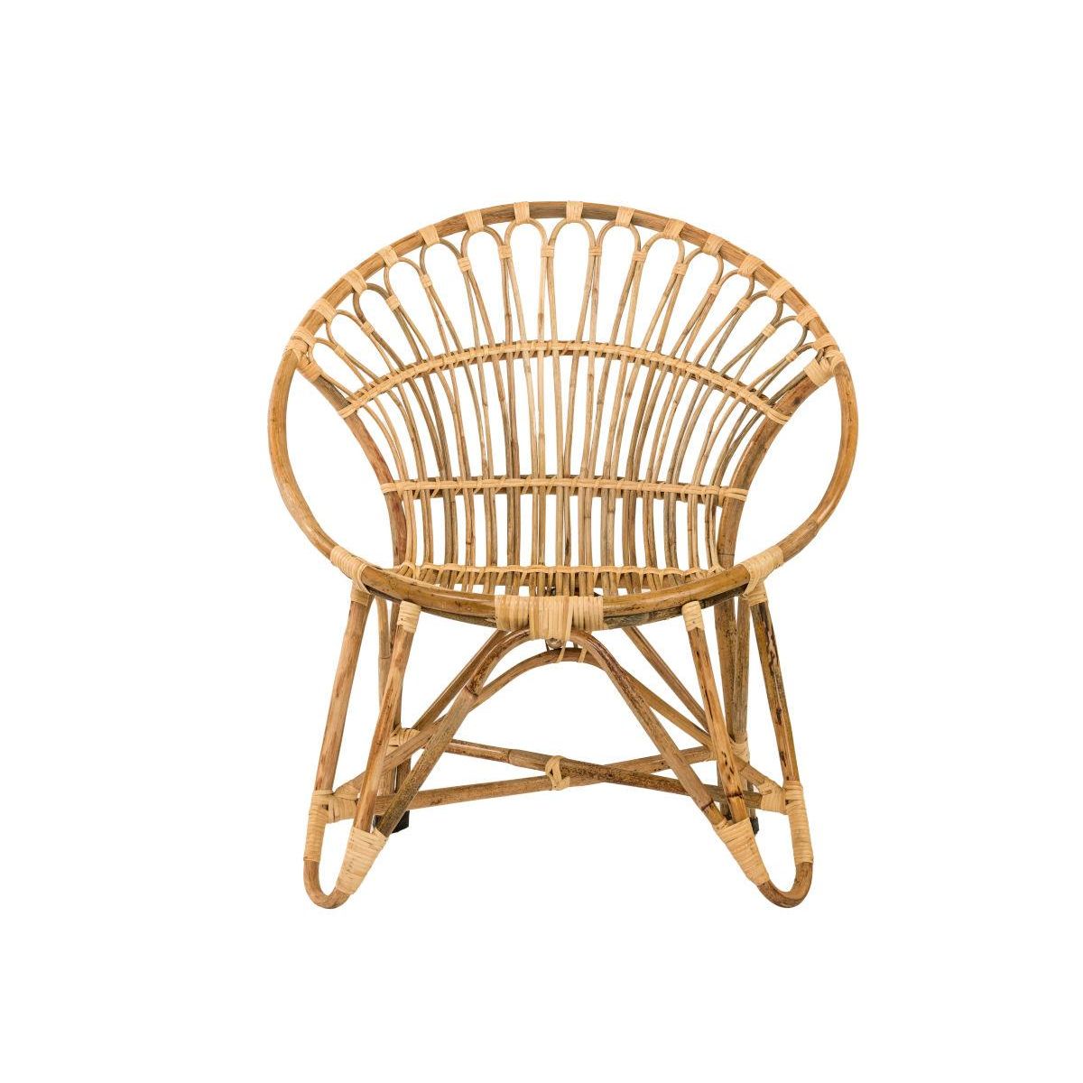 Jardiline Fauteuil de jardin rond en rotin tressée - Jardiline