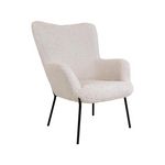 LISA DESIGN Emilio - fauteuil - en tissu bouclette. Coloris disponibles : Beige
