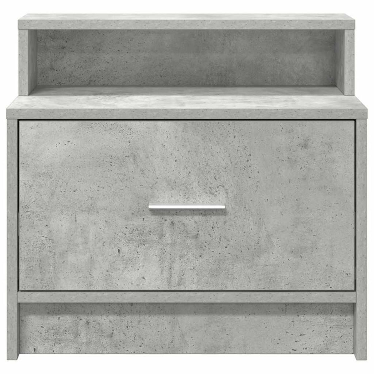 VIDAXL Tables de chevet avec tiroir 2 pcs gris beton 51x31x47 cm