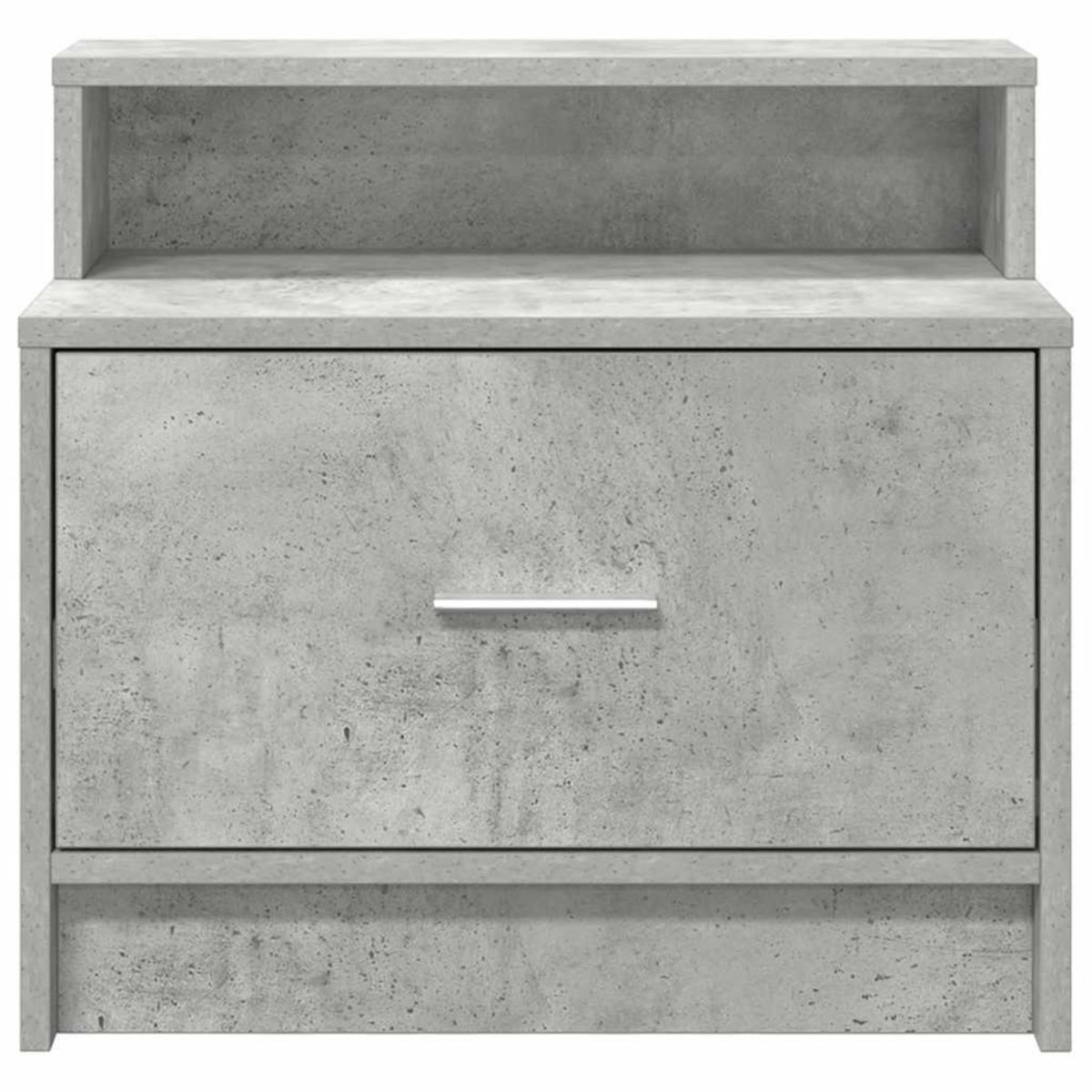 VIDAXL Tables de chevet avec tiroir 2 pcs gris beton 51x31x47 cm