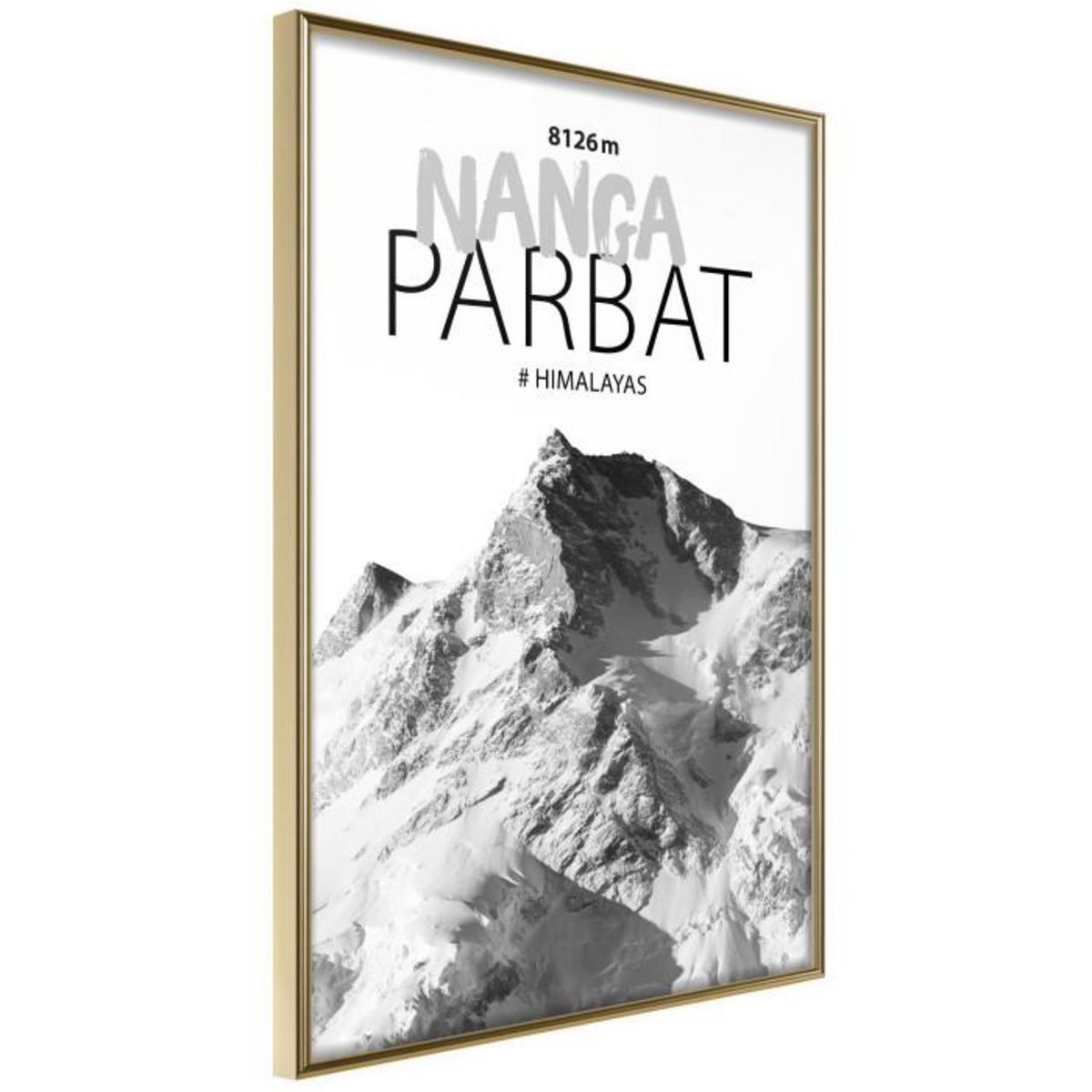 Paris Prix Affiche Murale Encadrée  Peaks of the World Nanga Parbat