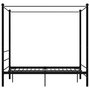 Voir la diapositive 3 : VIDAXL Cadre de lit a baldaquin sans matelas noir 140x200 cm metal