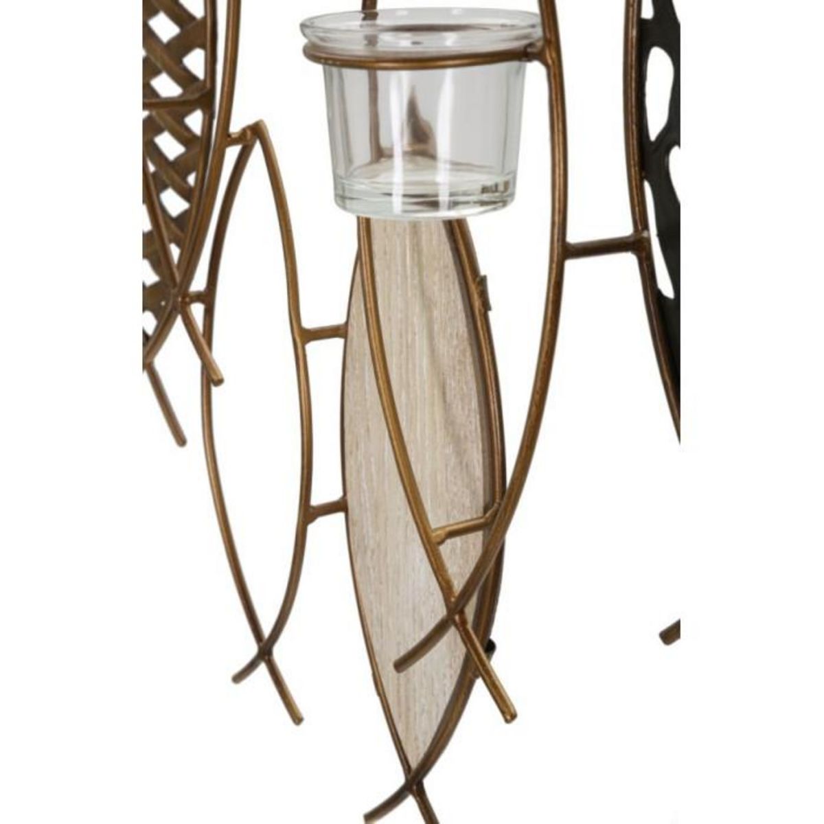 Paris Prix Photophore Mural en Métal  Poissons  66cm Multicolore