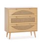 Voir la diapositive 1 : VS VENTA-STOCK Commode Luna 3 tiroirs couleur chêne