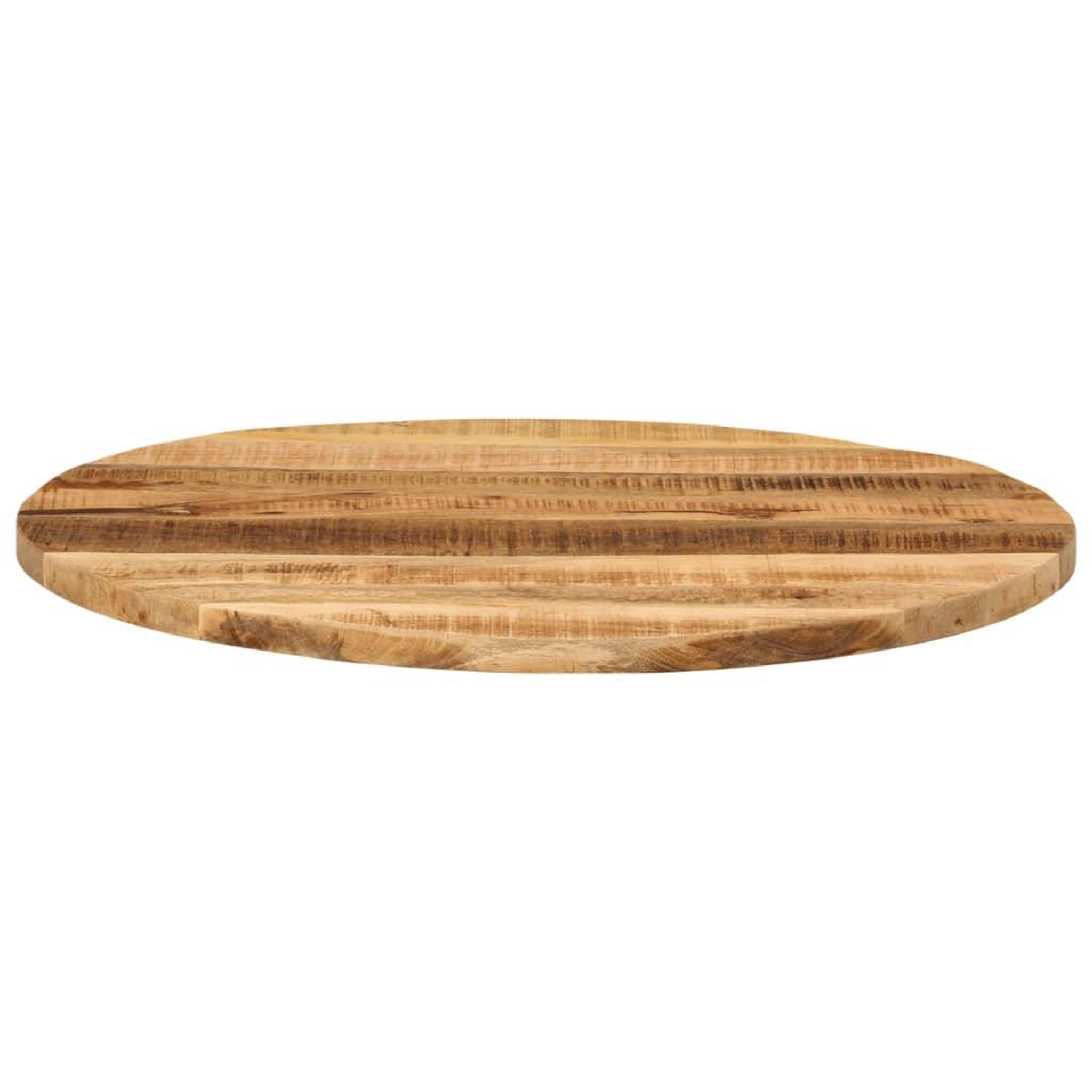 Voir la diapositive 3 : VIDAXL Dessus de table Ø 80x2,5 cm rond bois massif de manguier brut