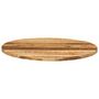 Voir la diapositive 3 : VIDAXL Dessus de table Ø 80x2,5 cm rond bois massif de manguier brut