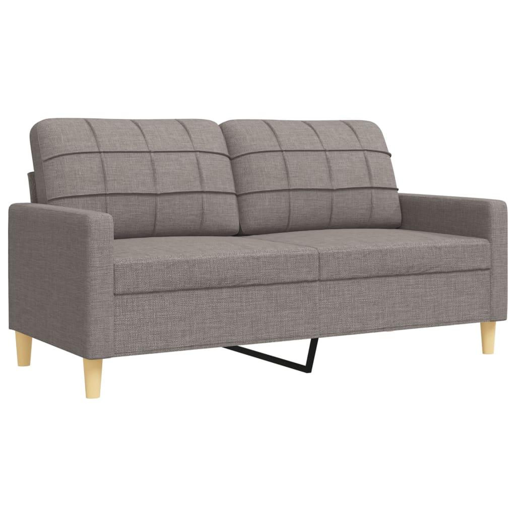 Voir la diapositive 4 : VIDAXL Ensemble de canapes 3 pcs avec repose-pied taupe tissu