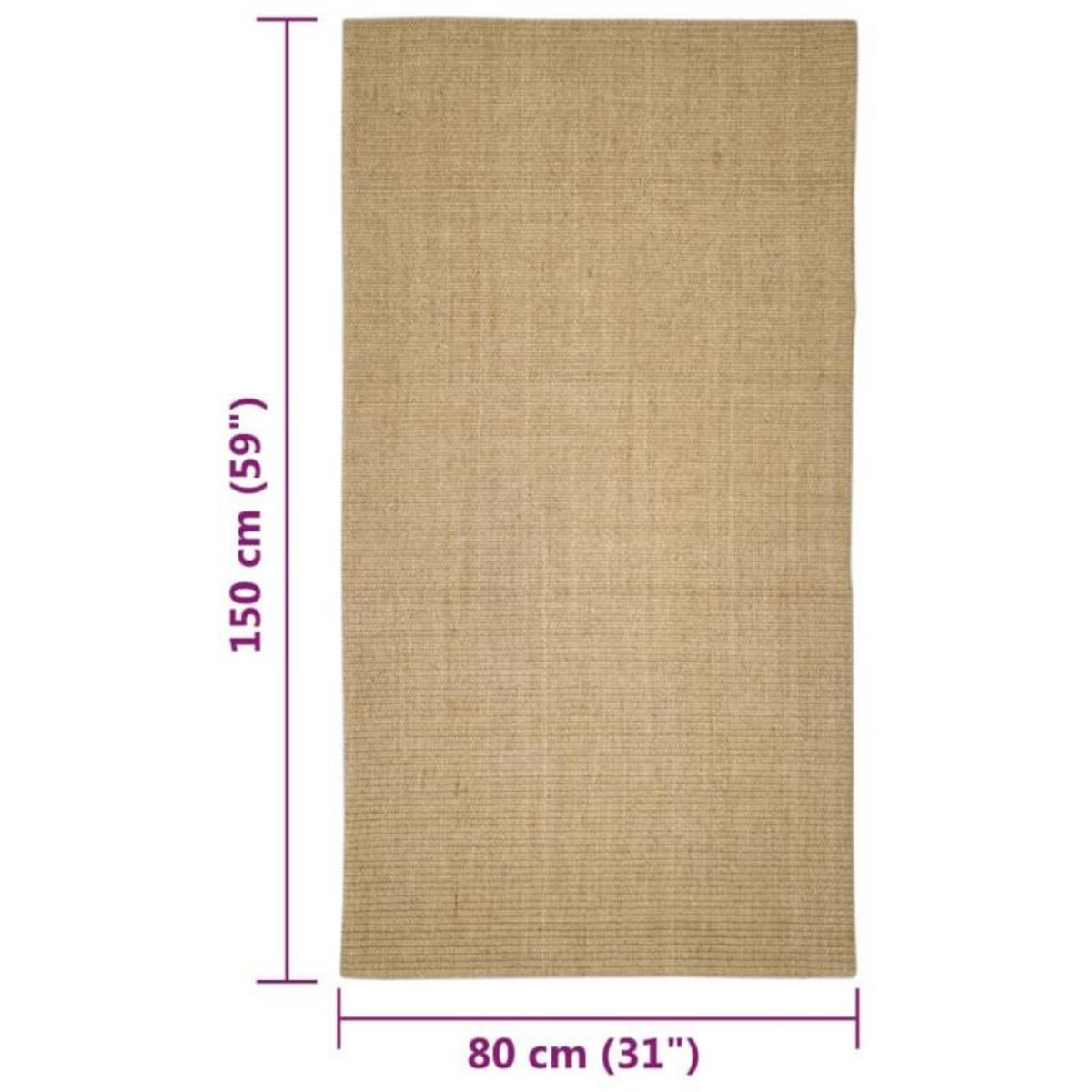 VIDAXL Tapis en sisal pour griffoir 80x150 cm