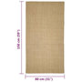 Voir la diapositive 6 : VIDAXL Tapis en sisal pour griffoir 80x150 cm
