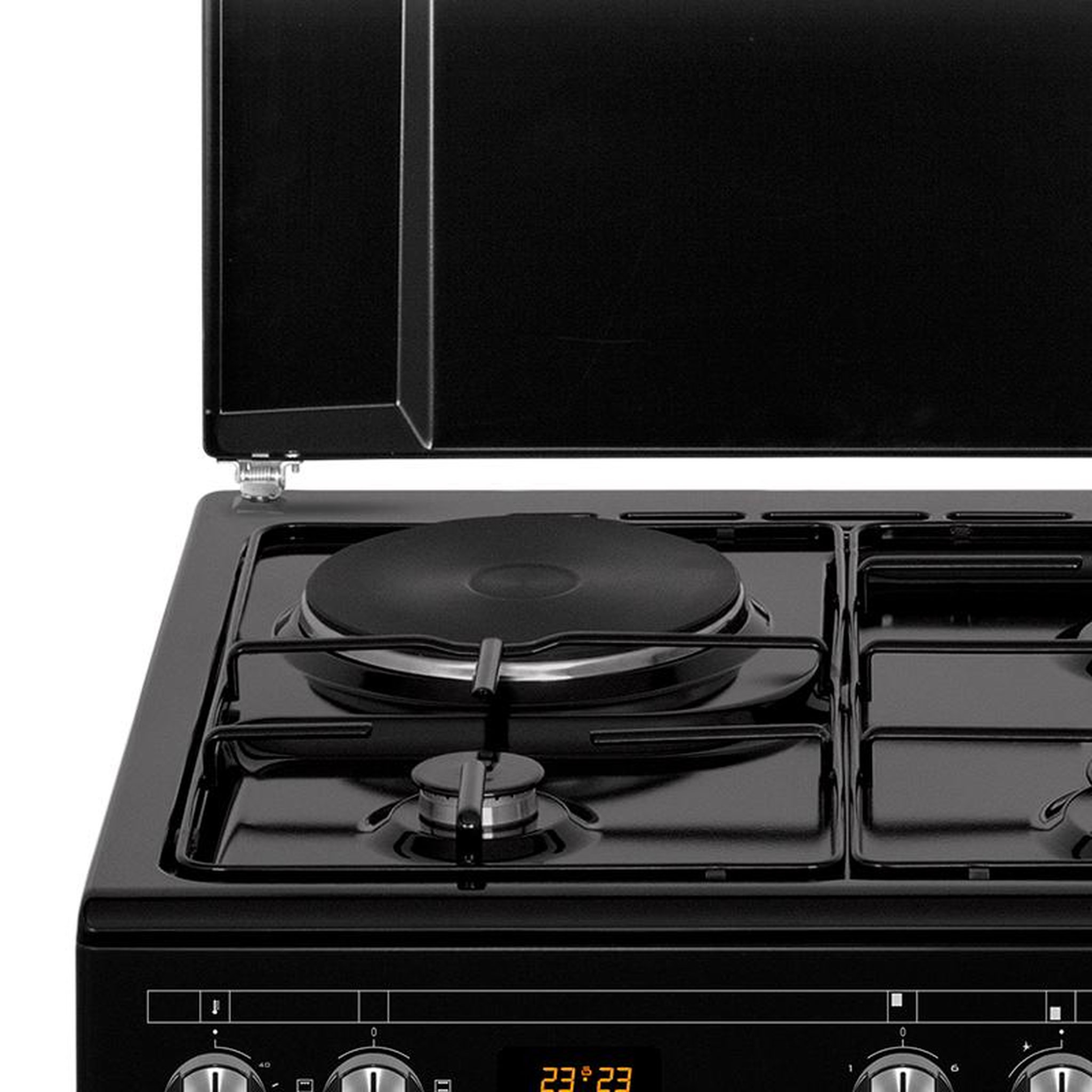 Voir la diapositive 3 : SCHNEIDER Cuisinière gaz Black mat - SCCG631-BM