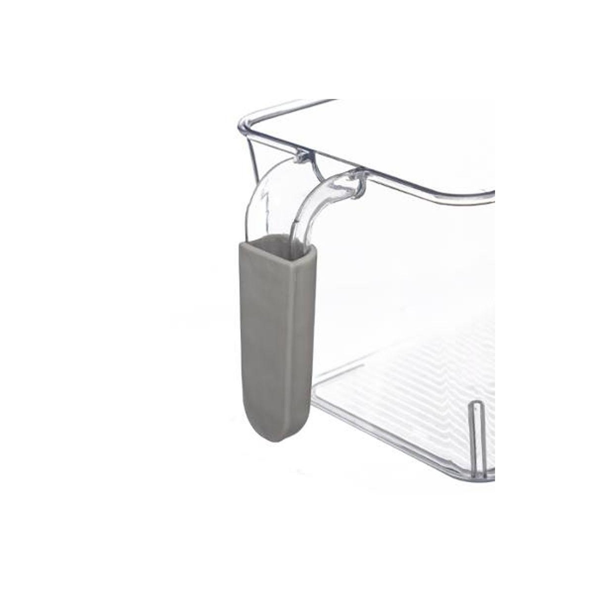Voir la diapositive 2 : FIVE Bac de rangement frigo  poignée  12cm transparent