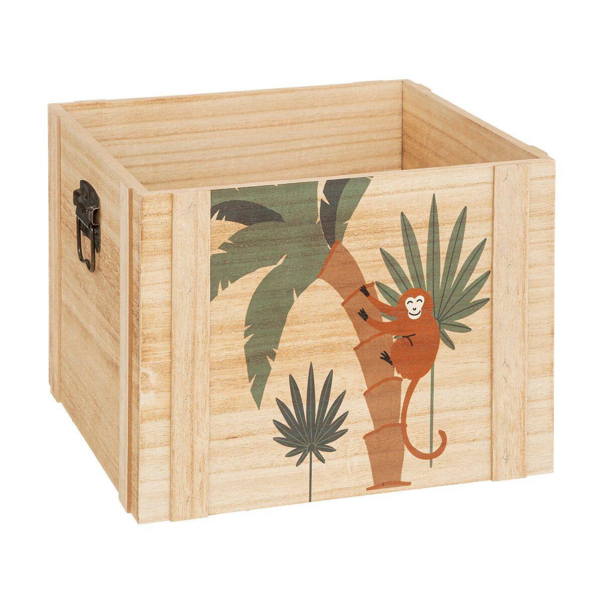 Voir la diapositive 3 : Atmosphera Kids Lot de 3 cagettes enfant  jungle  34cm beige