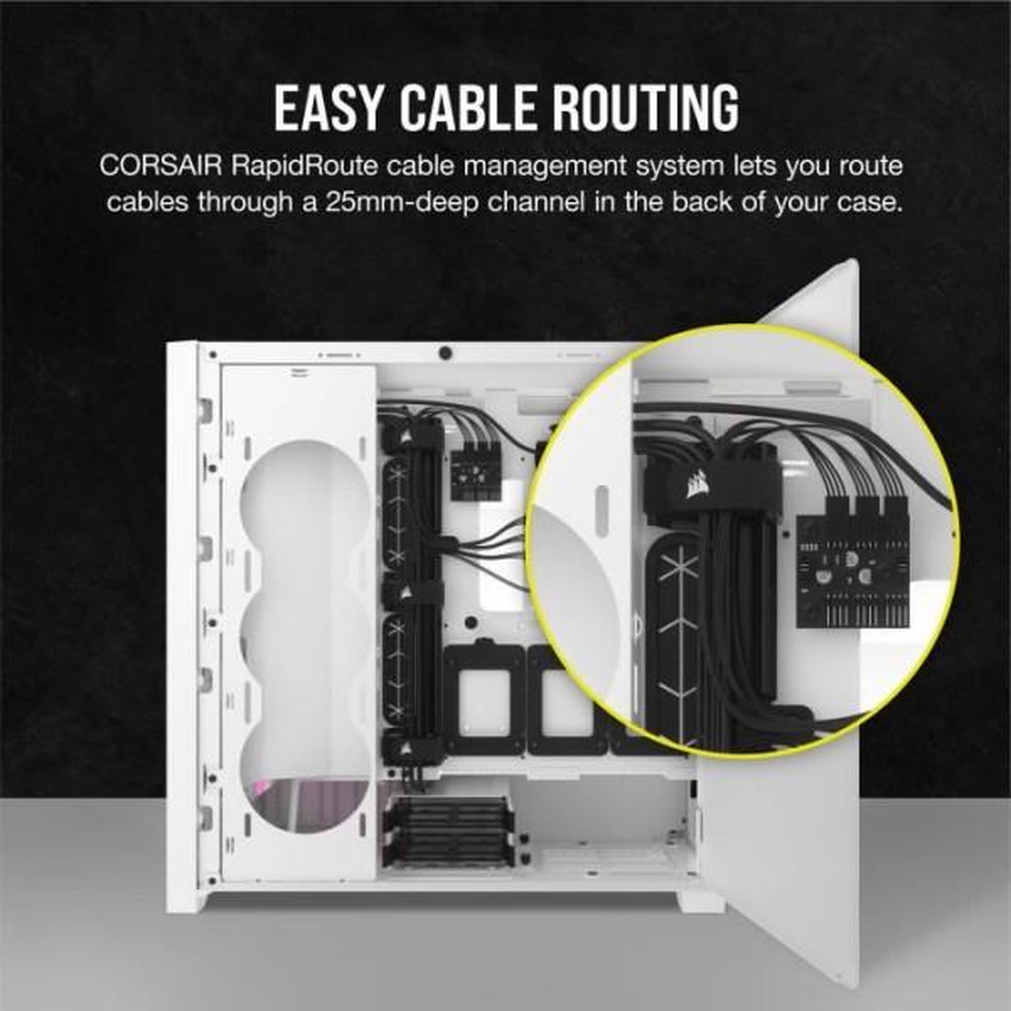 Voir la diapositive 4 : Corsair Boîtier PC Corsair FRAME 5000D RS ARGB blanc