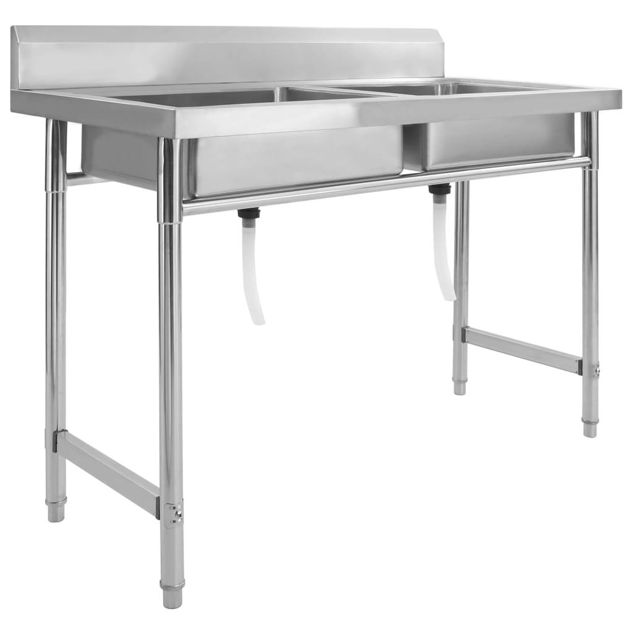 VIDAXL Evier de cuisine a lavabo double Acier inoxydable