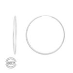 CLIO BLUE Boucles é Créoles Clio Blue Lisses  40mm. Coloris disponibles : Gris