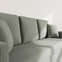 Voir la diapositive 4 : BEST MOBILIER Cyrus - canapé droit 3 places convertible en velours côtelé