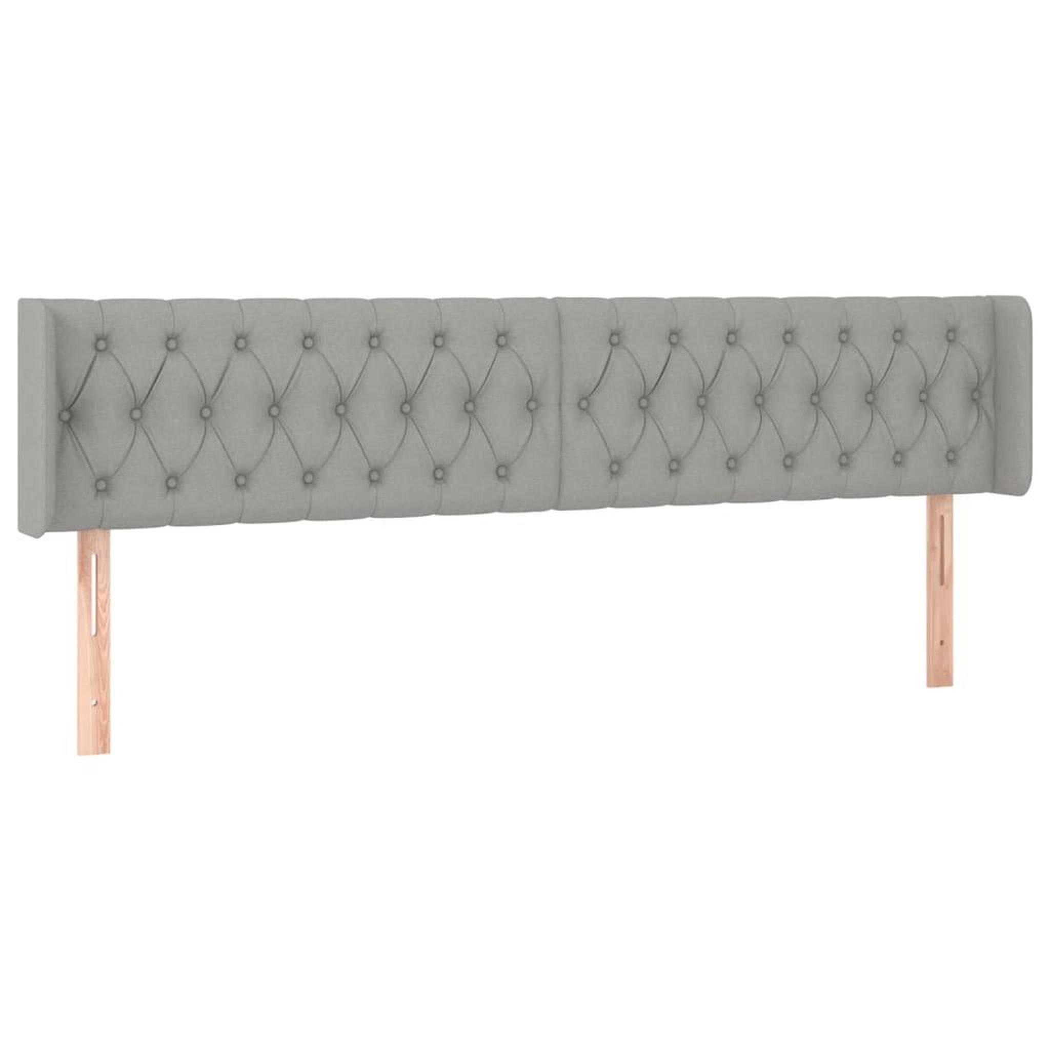Voir la diapositive 3 : VIDAXL Tete de lit a LED Gris clair 183x16x78/88 cm Tissu