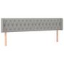 Voir la diapositive 3 : VIDAXL Tete de lit a LED Gris clair 183x16x78/88 cm Tissu