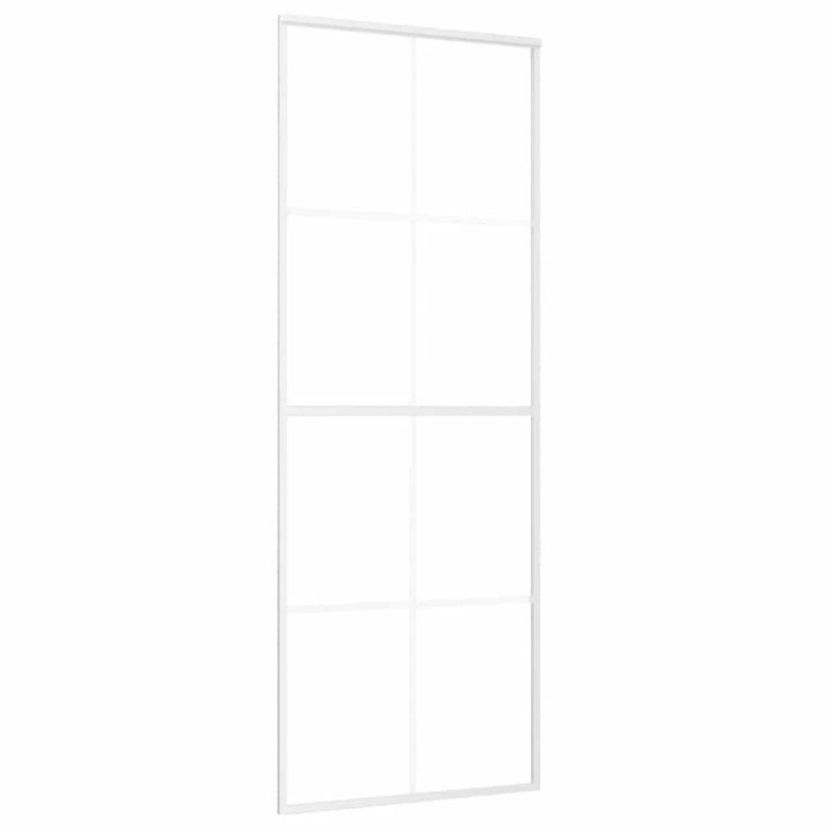 VIDAXL Porte coulissante Verre ESG et aluminium 76x205 cm Blanc
