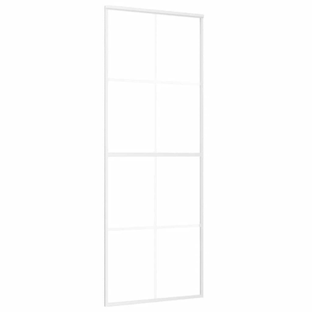 VIDAXL Porte coulissante Verre ESG et aluminium 76x205 cm Blanc