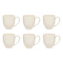 Voir la diapositive 1 : SECRET DE GOURMET Lot de 6 Mugs en Céramique  Maé  48cl Blanc